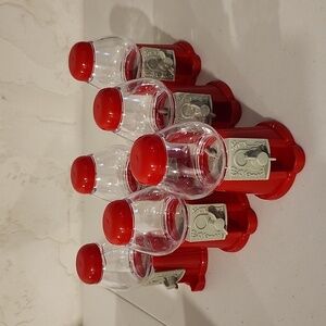 5 inch plastic gumball machines 12 total.